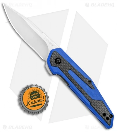 Kershaw Anso Fraxion Liner Lock Knife CF/Blue G-10 (2.75" Satin) 1160BLU 6 Kershaw Anso Fraxion Liner Lock Knife CF/Blue G-10 (2.75" Satin) 1160BLU - Image 4
