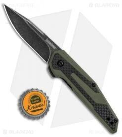Kershaw Anso Fraxion Liner Lock Knife CF/OD Green G-10 (2.75" Black SW) 1160OLBW 9 Kershaw Anso Fraxion Liner Lock Knife CF/OD Green G-10 (2.75" Black SW) 1160OLBW -Kershaw Store Kershaw Anso Fraxion LL CF Green G 10 Black SW 1160OLBW BHQ 79687 jr bottlecap