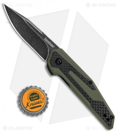 Kershaw Anso Fraxion Liner Lock Knife CF/OD Green G-10 (2.75" Black SW) 1160OLBW 6 Kershaw Anso Fraxion Liner Lock Knife CF/OD Green G-10 (2.75" Black SW) 1160OLBW - Image 4