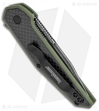 Kershaw Anso Fraxion Liner Lock Knife CF/OD Green G-10 (2.75" Black SW) 1160OLBW 5 Kershaw Anso Fraxion Liner Lock Knife CF/OD Green G-10 (2.75" Black SW) 1160OLBW - Image 3
