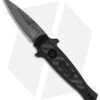 Kershaw Auto Launch 12 Mini Stiletto Button Lock Knife Black (2.5" Damascus) -Kershaw Store Kershaw Auto Launch 12 Black Button Lock Damascus BHQ 174982 jr