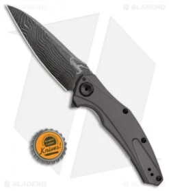 Kershaw Bareknuckle Sub Frame Lock Knife Gray Al (3.5" Damascus) 7777DAM -Kershaw Store Kershaw Bareknuckle Sub FL Gray Al Damascus 7777DAM BHQ 103079 jr bottlecap