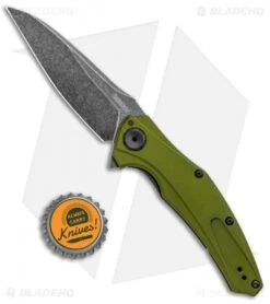 Kershaw Bareknuckle Sub-Frame Lock Knife OD Green (3.5" BlackWash) 7777OLBW -Kershaw Store Kershaw Bareknuckle Sub FL OD Green BlackWash 7777OLBW BHQ 99040 jr bottlecap