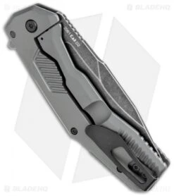 Kershaw Cannonball Assisted Opening Knife Gray PVD Steel (3.5" BlackWash) 8 Kershaw Cannonball Assisted Opening Knife Gray PVD Steel (3.5" BlackWash) -Kershaw Store Kershaw Cannonball Assisted Opening Gray PVD Steel Blackwash 2061 BHQ 120526 jr side 2