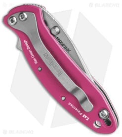 Kershaw Chive Assisted Opening Knife Pink (1.94" Bead Blast) 1600PINK -Kershaw Store Kershaw Chive Assited Opening Knife Pink 1in 94cm Beadblast 1600 Pink BHQ 2218 td side 2
