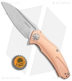Kershaw Copper Natrix XL Sub-Frame Lock Knife (3.75" Stonewash) 7008CU -Kershaw Store Kershaw Copper Natrix XL Sub FL SW 7008CU BHQ 105985 jr bottlecap
