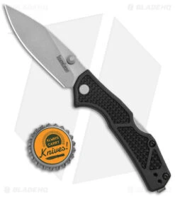 Kershaw Debris Lockback Folding Knife Black GFN (2.75" Stonewash) 2034 -Kershaw Store Kershaw Debris LB Folding Black FRN SW 2034 BHQ 142894 jr bottlecap