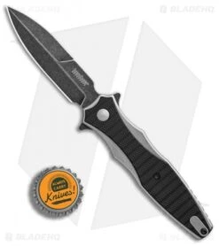 Kershaw Decimus A/O Frame Lock Knife Black GFN (3.25" Blackwash) 1559 -Kershaw Store Kershaw Decimus AO Black GFN Blackwash BHQ 80575 er bottlecap