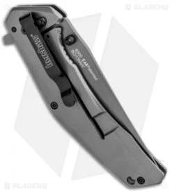 Kershaw Duojet A/O Frame Lock Knife Gray SS/Carbon Fiber (3.25" Gray) 8300 -Kershaw Store Kershaw Duojet AO FL Gray SS CF Gray 8300 BHQ 80590 jr side