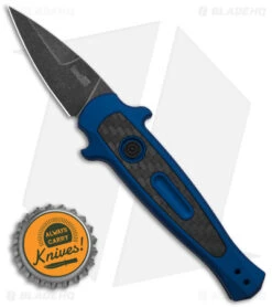 Kershaw Launch 12 CA Legal Mini Stiletto Automatic Knife Blue/CF (1.9" Black SW) -Kershaw Store Kershaw Launch 12 CA Legal mini Stiletto Automatic Knife Blue CF 1in Black SW BHQ 145126 td size
