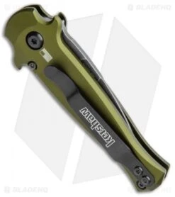 Kershaw Launch 12 CA Legal Stiletto Automatic Knife OD Green (1.9" Black SW) 8 Kershaw Launch 12 CA Legal Stiletto Automatic Knife OD Green (1.9" Black SW) -Kershaw Store Kershaw Launch 12 Call Legal Stiletto Auto OD Green KER7130OLBW BHQ 114625 jr side