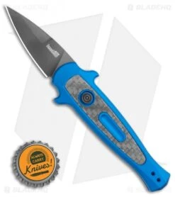 Kershaw Launch 12 CA Legal Mini Stiletto Automatic Knife Blue (1.9" Black) -Kershaw Store Kershaw Launch 12 Mini Stiletto Automatic Knife Blue 2.5 Black 7130BLUBLK BHQ 117930 LS Bottlecap