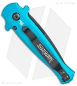 Kershaw Launch 12 Mini Stiletto Automatic Knife Teal (2.5" Black) -Kershaw Store Kershaw Launch 12 Mini Stiletto Automatic Knife Teal 2.5 Black KER7125TEALBLK BHQ 116323 LS Side