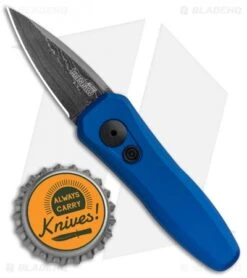 Kershaw Launch 4 CA Legal Automatic Knife Blue (1.9" Damascus) BHQ Exclusive -Kershaw Store Kershaw Launch 4 CA Legal Auto Blue Damascus 7500BLUDAM BHQ 91856 jr bottlecap