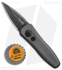 Kershaw Launch 4 CA Legal Automatic Knife Gray (1.9" Damascus) BHQ Exclusive 13 Kershaw Launch 4 CA Legal Automatic Knife Gray (1.9" Damascus) BHQ Exclusive -Kershaw Store Kershaw Launch 4 CA Legal Auto Gray Damascus BHQ 86760 er bottlecap