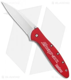 Kershaw Leek Assisted Opening Liner Lock Knife Red Snap On (3" Bead Blast)