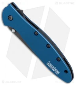 Kershaw Leek Assisted Opening Knife Blue (3" Black) 1660NBBLK -Kershaw Store Kershaw Leek Blue black BHQ 77341 er spine