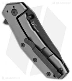 Kershaw Median Bead Blast A/O Frame Lock Knife Stainless Steel (3" Black) -Kershaw Store Kershaw Median BB A O FL SS Black KS1551TI BHQ 100764 jr side