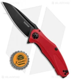 Kershaw Mini Natrix Sub-Frame Lock Knife Red G-10 (2.75" Black) 7006RDBLK -Kershaw Store Kershaw Mini Natrix Sub FL Red G 10 Black KS7006RDBLK BHQ 92520 jr bottlecap