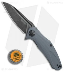 Kershaw Natrix A/O Knife Gray G-10 (3.25" BlackWash) 7007GRYBW -Kershaw Store Kershaw Natrix AO Gray G10 Blackwash BHQ 82057 er bottlecap