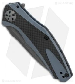 Kershaw Natrix Sub-Frame Lock Knife Blue G-10/Carbon Fiber (3.25" Gray) 7007CF 8 Kershaw Natrix Sub-Frame Lock Knife Blue G-10/Carbon Fiber (3.25" Gray) 7007CF -Kershaw Store Kershaw Natrix Blue G10 CF Gray BHQ 80570 er spine