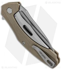 Kershaw Natrix Sub-Frame Lock Knife Tan G-10 (3.25" Stonewash) 7007TAN -Kershaw Store Kershaw Natrix Sub FL Tan G 10 SW KS7007TAN BHQ 88101 jr side