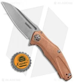 Kershaw Mini Natrix Sub-Frame Lock Knife Copper (2.75" Stonewash) 7006CU -Kershaw Store Kershaw Natrix Sub Frame Copper SW 7006CU BHQ 80567 jr bottlecap
