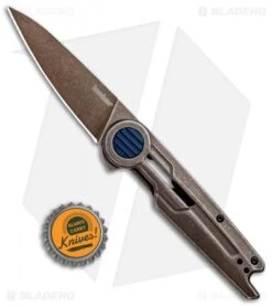 Kershaw Parsec Frame Lock Knife Brown PVD Stainless Steel (3" Brown SW) 2035 -Kershaw Store Kershaw Parsec FL Brown PVD SS Brown SW 2035 BHQ 101843 jr bottlecap 1