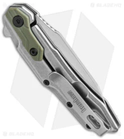 Kershaw Salvage Reverse Tanto Spring Assisted Knife Steel/GFN (2.9" SW) 1369 -Kershaw Store Kershaw Salvage Reverse Tanto SA Steel Green GFN SW BHQ 139779 jr side