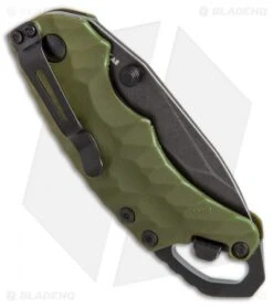 Kershaw Shuffle II Tanto Liner Lock Knife OD Green (2.25" BlackWash) 8750TOLBW -Kershaw Store Kershaw Shuffle 2 tanto OD Green blackwash BHQ 52218 er side