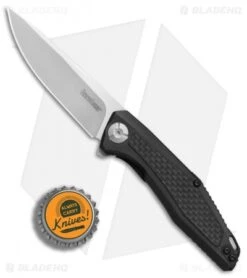 Kershaw Sinkevich Atmos Liner Lock Knife Black G-10/Carbon Fiber (3" Satin) 4037 -Kershaw Store Kershaw Sinkevich Atoms Black G10 CF satin BHQ 80582 er bottlecap