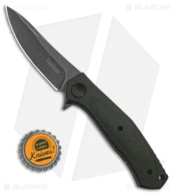 Kershaw Sinkevich Concierge Liner Lock Knife Green Micarta (3.25" Black SW) -Kershaw Store Kershaw Sinkevich Concierge LL Knife Green Micarta 3in BSW D2 BHQ 140100 td size