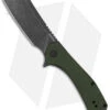 Kershaw Static Cleaver Liner Lock Knife Green Micarta (2.8" Black SW D2) -Kershaw Store Kershaw Static Green Micarta D2 BHQ 140392 jr