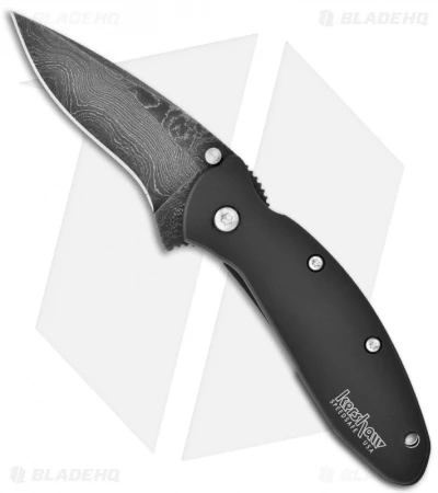 Kershaw Scallion Assisted Opening Knife Black (2.25" Damascus) 1620DAMBK 3 Kershaw Scallion Assisted Opening Knife Black (2.25" Damascus) 1620DAMBK