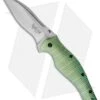 Kershaw Bump Assisted Opening Knife Green Titanium (3.5" Satin) 1590GR -Kershaw Store kershaw flipper bump green satin plain 1590gr