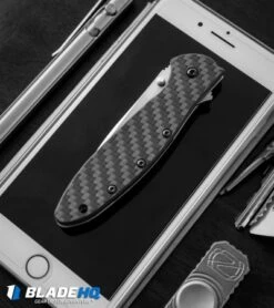 Kershaw Leek Assisted Opening Knife Carbon Fiber (3" Stonewash) 1660CF -Kershaw Store kershaw leek cf sw 1660cf BHQ 52168 dl