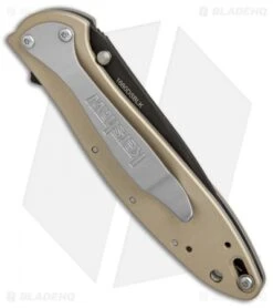 Kershaw Leek Assisted Opening Knife Desert Sand (3" Black) 1660DSBLK -Kershaw Store kershaw leek desert sand KS1660DSBLK BHQ 49608 er side